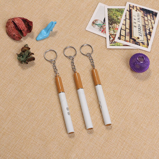 たばこ型レーザーポインター 人気タバコ型 1mW 猫用レッド 多機能 キーホルダー型 ペン 5個セット LED懐中電灯 赤色レーザー 3in1 猫おもちゃ 携帯便利 - 光点