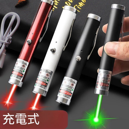 レーザーポインター 1mW 緑色 ペン型 教室・会議・プレゼンテーション・屋内指示用 高精度照射・長距離約500m~1000m・軽量携帯型 安全低出力・省エネ設計・市場最安クラス・グリーンレーザー1mW - 光点 - 光点