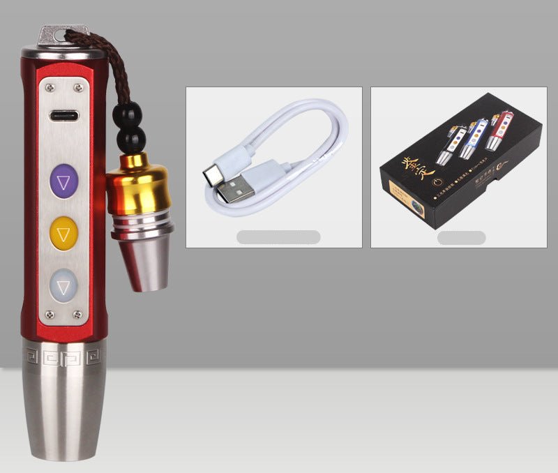 宝石鑑定 懐中電灯 3光源|翡翠・宝石・琥珀 鑑定用ライト UV365nm 紫外線/黄光/白光|USB充電式 原石・アンティーク検査対応 携帯用 - 光点