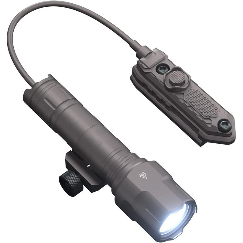高輝度LED懐中電灯 1200lm ストロボ機能 タクティカルライト アルミ合金 ボタンスイッチ 防犯・防災・アウトドア用 フラッシュライト ブラック - 光点