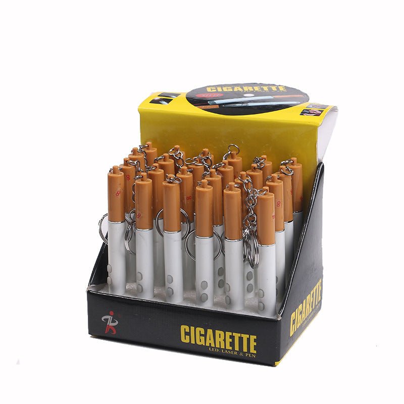 たばこ型レーザーポインター 人気タバコ型 1mW 猫用レッド 多機能 キーホルダー型 ペン 5個セット LED懐中電灯 赤色レーザー 3in1 猫おもちゃ 携帯便利 - 光点