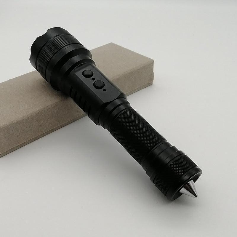 【高出力・高輝度】充電式レーザーポインター懐中電灯コンボ 200mW緑色レーザーライト 4段階モード（強/中/SOS/点滅）アルミ合金製 長距離照射 防災・野外活動・地震対策に最適 - 光点 - 光点