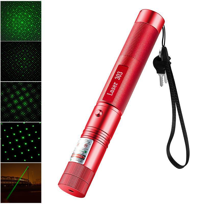 【強力200mW 緑レーザーポインター】バッテリー充電器 532nm 長距離照射 昼間でも見やすい 安全レーザー指示棒｜照射径調整可 耐寒・長寿命 15時間連続照射 高出力タイプ｜カラス避け・現場作業・プレゼン・アウトドア用 - 光点 - 光点