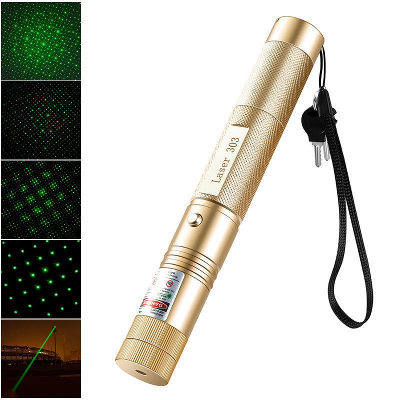 【強力200mW 緑レーザーポインター】バッテリー充電器 532nm 長距離照射 昼間でも見やすい 安全レーザー指示棒｜照射径調整可 耐寒・長寿命 15時間連続照射 高出力タイプ｜カラス避け・現場作業・プレゼン・アウトドア用 - 光点 - 光点