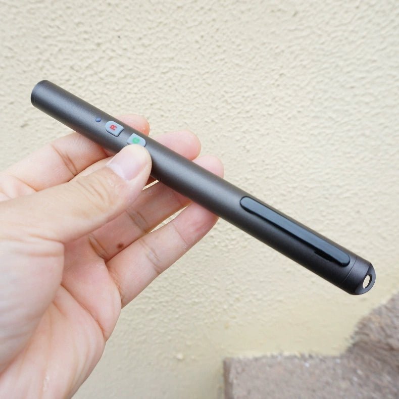 2in1 レーザーポインター 5mW 赤色＆緑色 デュアルカラービーム USB充電式 ペン型 指示棒 高精度 長距離可視 プレゼン・会議・教育・販売説明用 多機能ダブルビームポインター - 光点