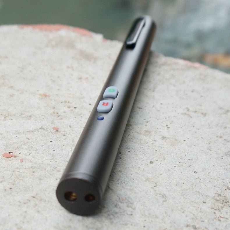 2in1 レーザーポインター 5mW 赤色＆緑色 デュアルカラービーム USB充電式 ペン型 指示棒 高精度 長距離可視 プレゼン・会議・教育・販売説明用 多機能ダブルビームポインター - 光点