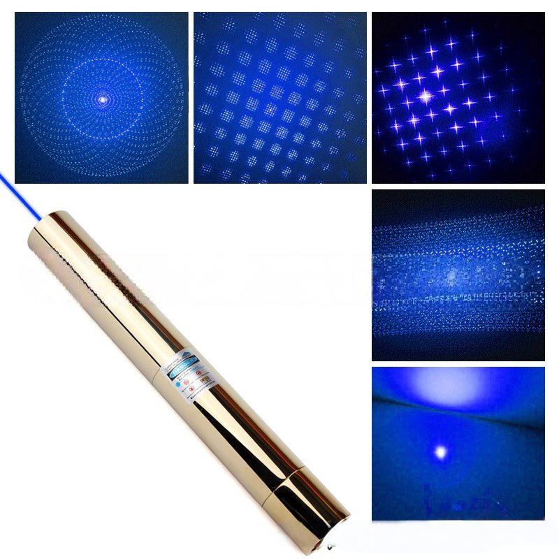緑赤青3色展開レーザーポインター 1000mW超高出力 防水5in1 バッテリー充電器 高可視ビーム 強指向性 長距離照射 低価格モデル 天体観測 プレゼン 屋外作業用 高集中レーザー 光点 - 光点