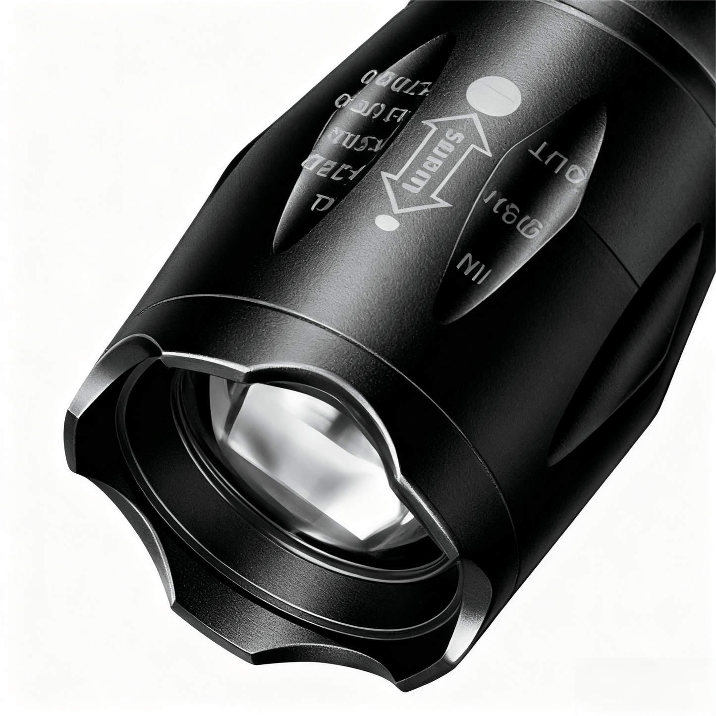 【4光源 高出力】大口径ワイドビーム懐中電灯 バッテリー充電 多機能ズームライト 高輝度 長距離照射 高容量バッテリー 防水・耐衝撃 ミニポータブルLEDライト 屋外・登山・夜釣り用 - 光点 - 光点