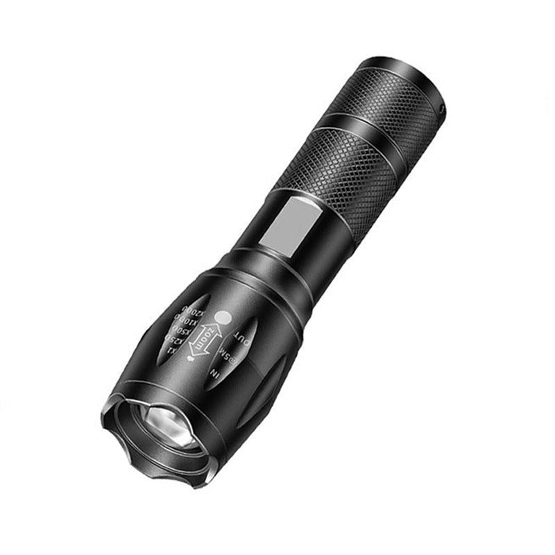 【4光源 高出力】大口径ワイドビーム懐中電灯 バッテリー充電 多機能ズームライト 高輝度 長距離照射 高容量バッテリー 防水・耐衝撃 ミニポータブルLEDライト 屋外・登山・夜釣り用 - 光点 - 光点