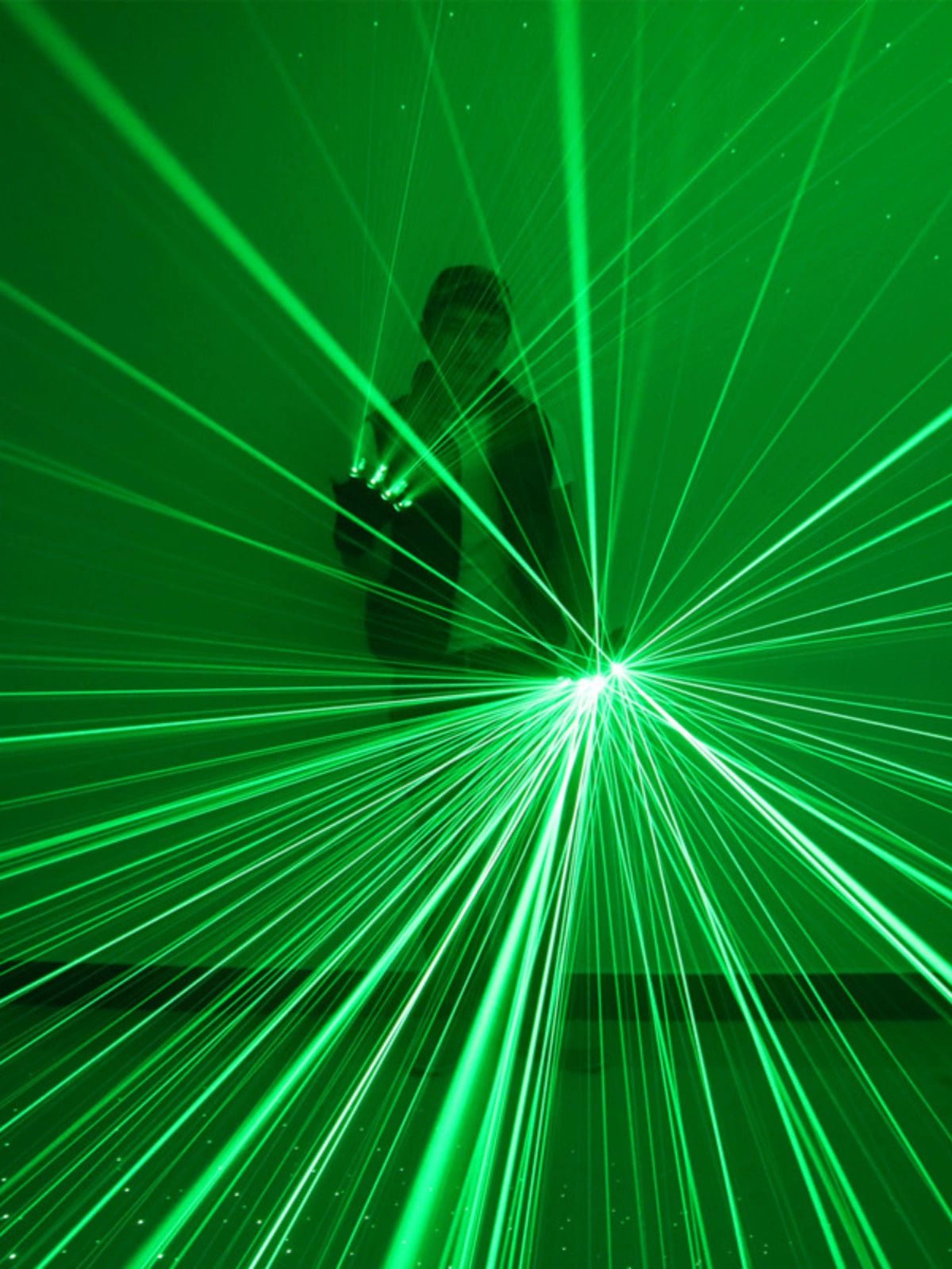 レーザーグローブ 赤色・緑色 50mW 高輝度レーザー手袋 DJ・クラブ・パーティー・ダンスショー演出用 蛍光発光コスチューム 舞台小道具 屋内外対応 安全認証モデル - 光点