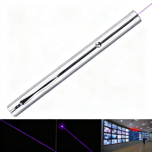 5mW パープルレーザーポインター 青紫光 ペン型 小型 軽量 USB充電式 長距離照射 指示棒 天体観測 プレゼン 会議 教育用 - 光点