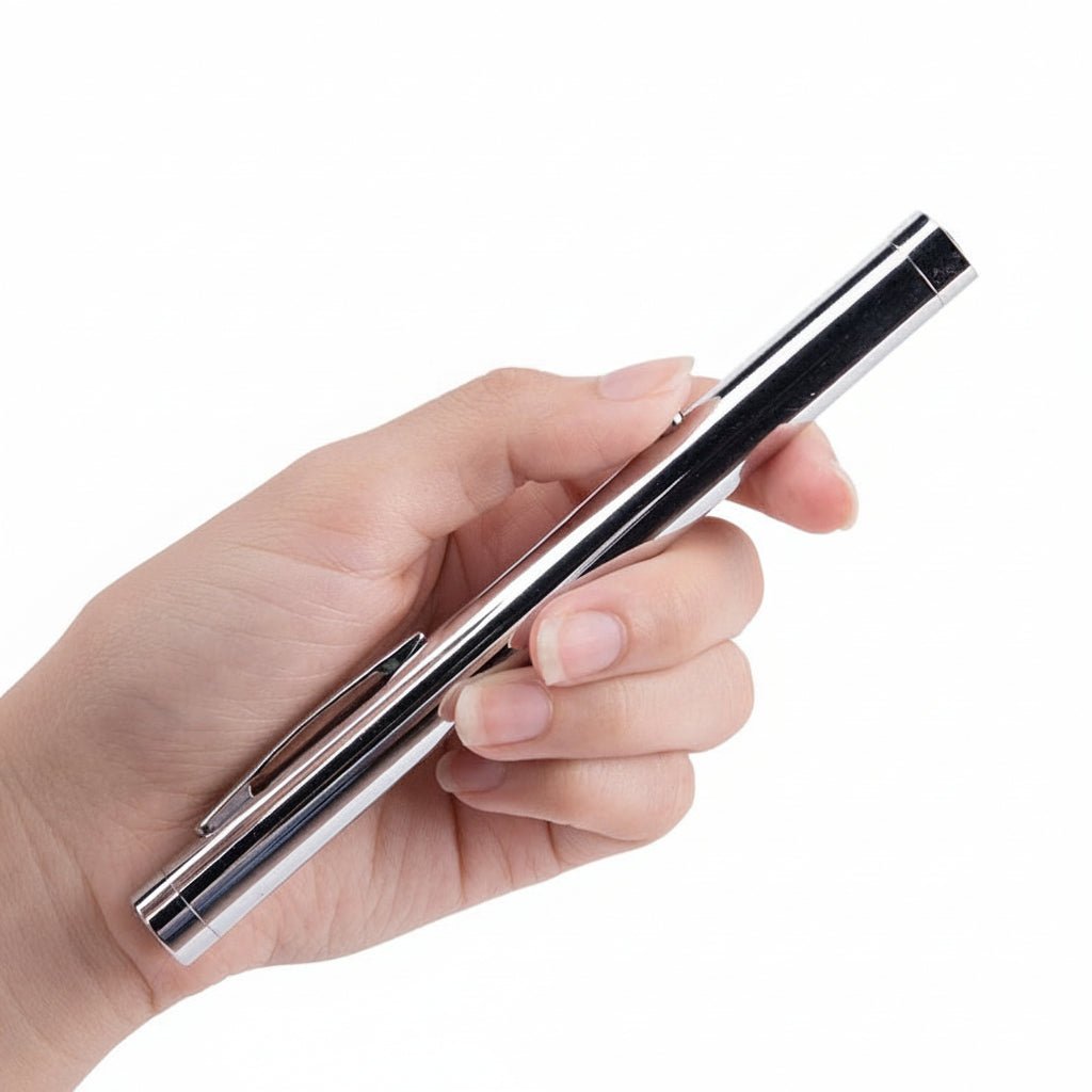 5mW パープルレーザーポインター 青紫光 ペン型 小型 軽量 USB充電式 長距離照射 指示棒 天体観測 プレゼン 会議 教育用 - 光点