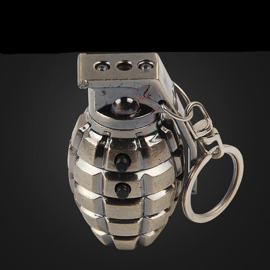 キーホルダーライト LED ミニ懐中電灯 グレネード風デザイン｜ポータブル照明 アウトドア・イベント用 小型 軽量 ペンダント型ミニ懐中電灯 - 光点