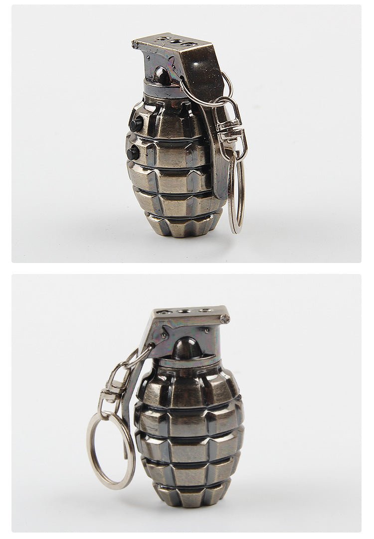 キーホルダーライト LED ミニ懐中電灯 グレネード風デザイン｜ポータブル照明 アウトドア・イベント用 小型 軽量 ペンダント型ミニ懐中電灯 - 光点