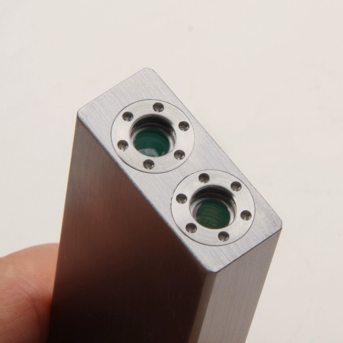 LED懐中電灯・レーザー兼用 正方形ステンレス製ハイパワーポインターペン USB充電式 高出力スクエアライト 教学・建築・プレゼンデモ用 多機能指示棒 インジケーター - 光点