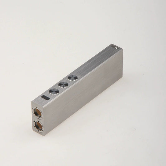 LED懐中電灯・レーザー兼用 正方形ステンレス製ハイパワーポインターペン USB充電式 高出力スクエアライト 教学・建築・プレゼンデモ用 多機能指示棒 インジケーター - 光点