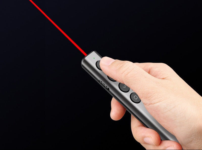 N35 ワイヤレスプレゼンター 多機能レーザーポインター 電子ポインター USB接続 PPTリモコン 会議・講義・説明会向け 超低価格 操作簡単 ビジネス用プレゼンツール - 光点