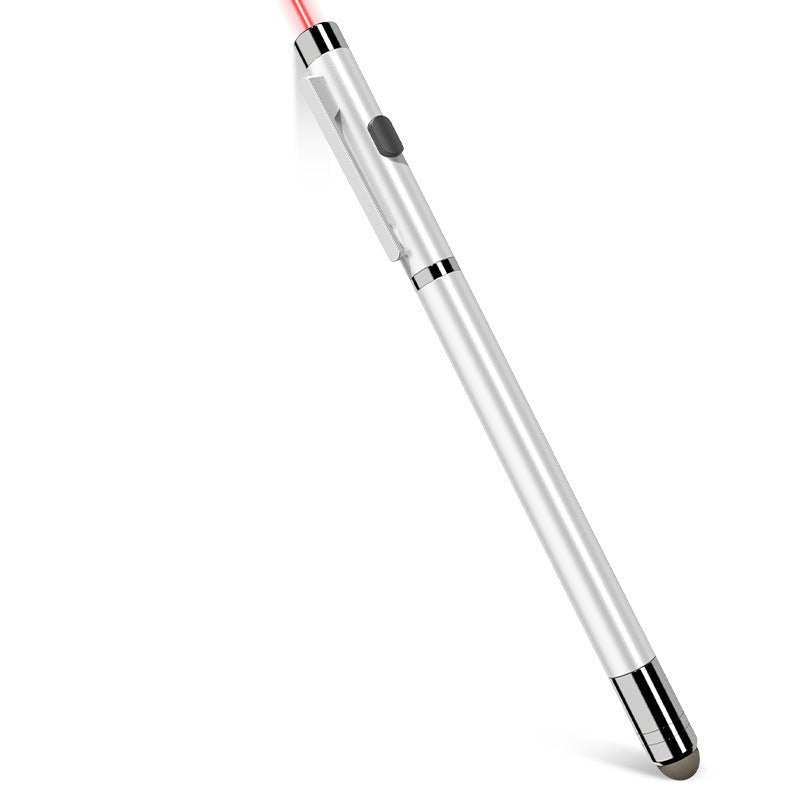 グリーンレーザーポインター 緑 PSC認証 RB - 18G シルバーモデル 伸縮式 指示棒 タッチペン対応 プレゼン・教育・会議用 国内規格対応 - 光点